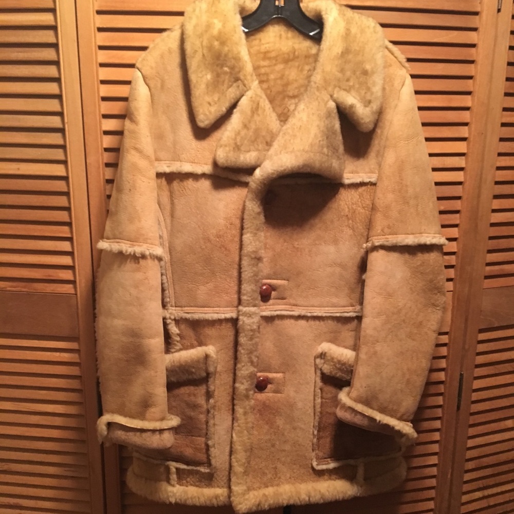 Norm Thompson Distressed Shearling Sheepskin Coat